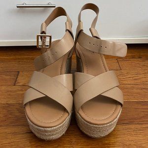 J. Crew Factory Tan Espadrille Wedges